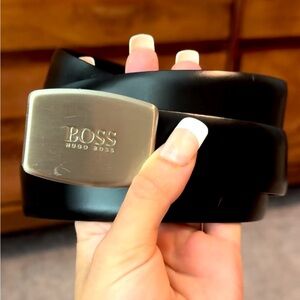 💋🌟❤️BOSS HUGO BOSS Genuine Leather 120cm Waist Belt